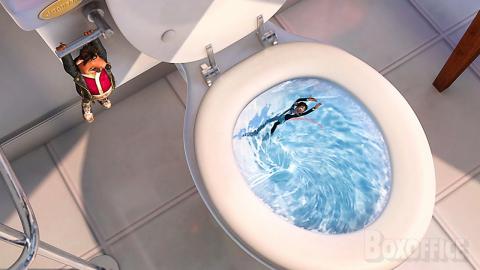 A rat down the toilet | Flushed Away | CLIP