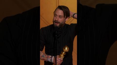 That shot of tequila will getcha. ???? #KieranCulkin #GoldenGlobes #Shorts