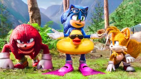 SONIC THE HEDGEHOG 3 "Sonic races Knuckles and Tails" Scene (2024)