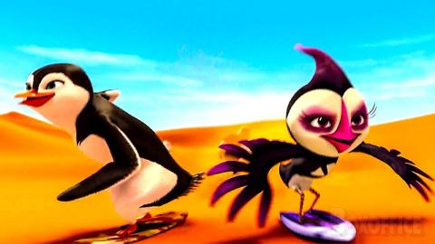 The Cool Penguin Squad Surf on the Sand!! | Surf's Up 2: WaveMania | CLIP