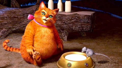 Puss in boots got chubby | Shrek Forever After  | CLIP