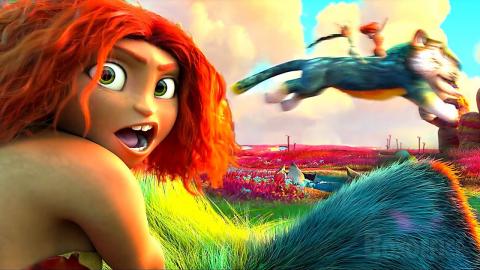 The Sabretooth Tiger Jumping Game | The Croods: A New Age | CLIP