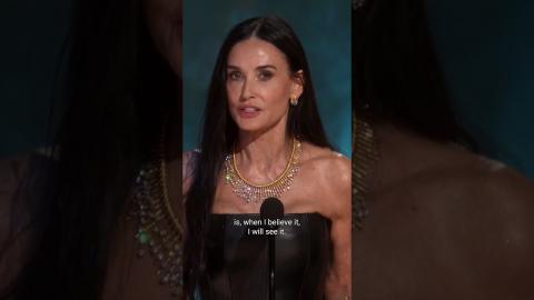 #DemiMoore wins Best Actress at the 2025 #SAGAwards for her role in #TheSubstance. #Shorts