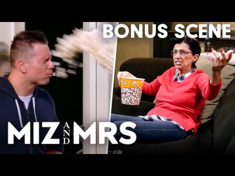 Marjo Throws Popcorn in The Miz's Face After Getting Booted From the House | Miz & Mrs | USA Network